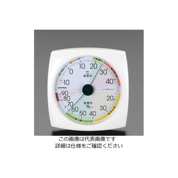エスコ 130mm 温度・湿度計 EA728EB-39 1セット(3個)（直送品）