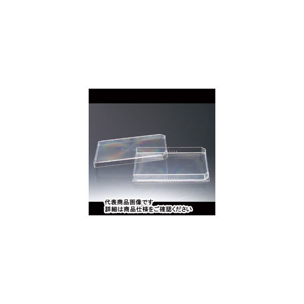 サンプラテック マイクロプレート型1分画シャーレ MPS01F01S(1枚/袋×50袋) 01075 1組(50枚)（直送品）