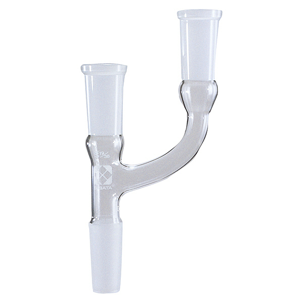 柴田科学 共通摺合連結管 二又 19/38ー19/38 007480-1919 1個 61-4407-75（直送品）