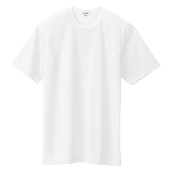 アイトス（AITOZ） 吸汗速乾（クールコンフォート）半袖Tシャツ（ポケット無し）（男女兼用） ホワイト 5L 10574-001（直送品）