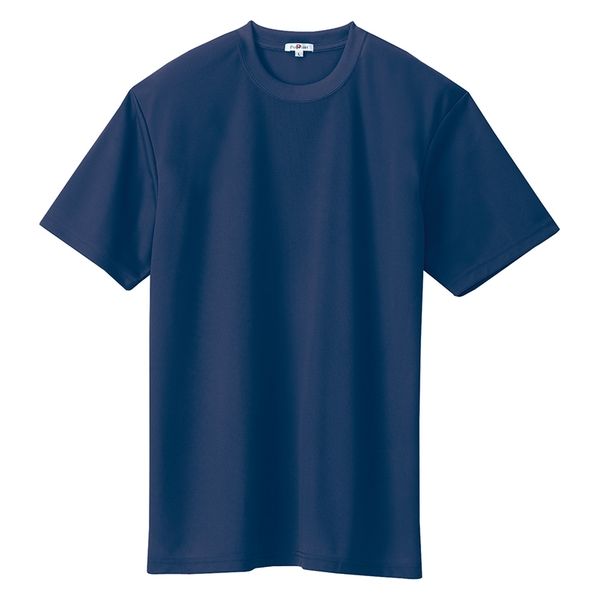 アイトス（AITOZ） 吸汗速乾（クールコンフォート）半袖Tシャツ（ポケット無し）（男女兼用） ネイビー 3L 10574-008（直送品）