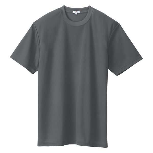 アイトス（AITOZ） 吸汗速乾（クールコンフォート）半袖Tシャツ（ポケット無し）（男女兼用） チャコールグレー M 10574-044（直送品）