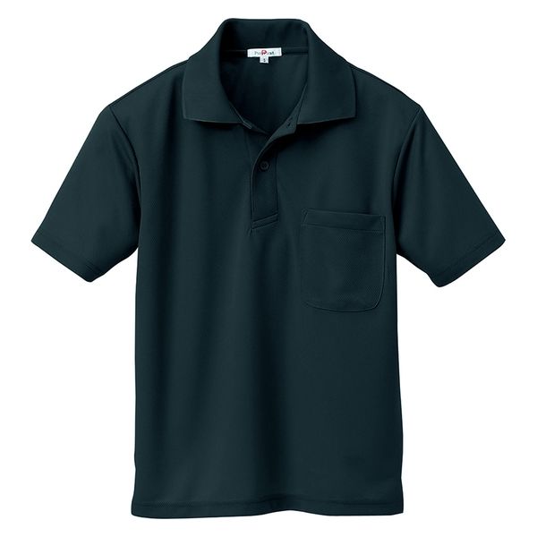 アイトス（AITOZ） 吸汗速乾（クールコンフォート）半袖ポロシャツ（男女兼用） ブラック 6L 10579-010（直送品）