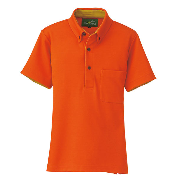 アイトス（AITOZ） 制電半袖ポロシャツ（男女兼用） オレンジ 4L 50006-063（直送品）