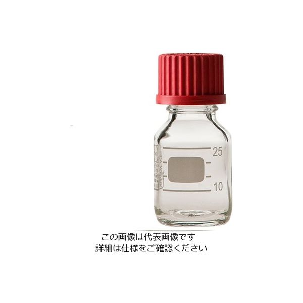 アズワン ねじ口瓶丸型白(デュラン(R)) 赤キャップ付 25mL 2-076-12 1