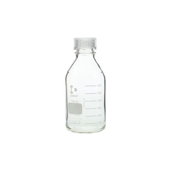 アズワン ねじ口瓶丸型(デュラン(R)) 透明キャップ付 750mL 2-035-10 1本（直送品）