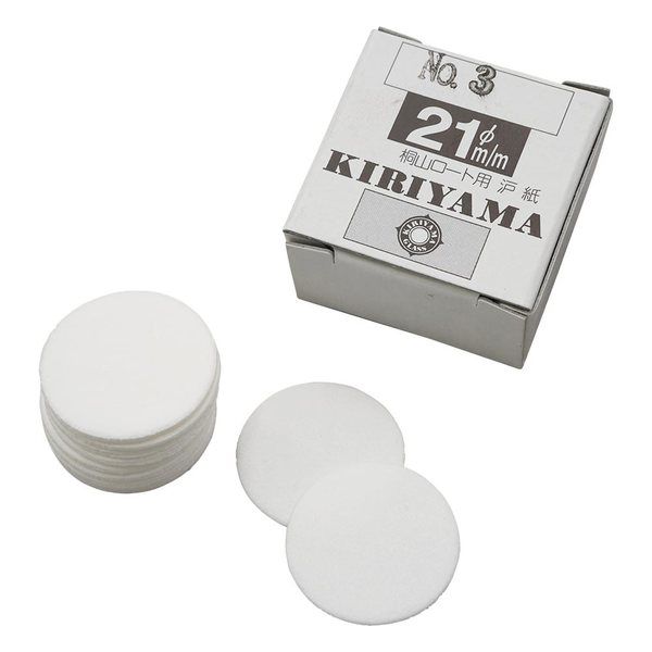 桐山製作所 桐山ロート用濾紙 φ21mm 50枚入 No.3 1箱(50枚) 1-1077-01（直送品）
