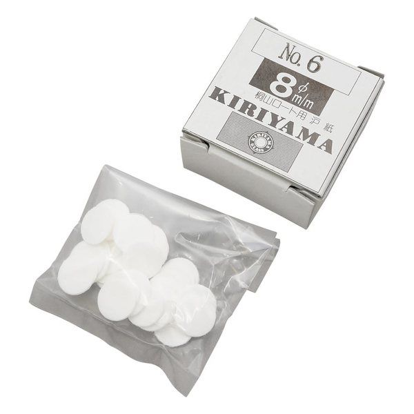 桐山製作所 桐山ロート用濾紙 φ8mm 50枚入 No.6 1箱(50枚) 1-1075-06（直送品）