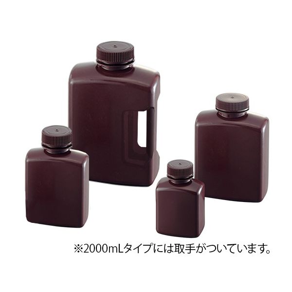 東栄 角型瓶(HDPE製) 褐色 1000mL 583450 1本 1-1779-04（直送品）