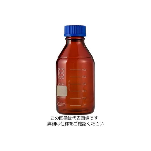 アズワン ねじ口瓶丸型茶褐色(デュラン(R)・017210) 750mL GLー45 1-1961-09 1本（直送品）
