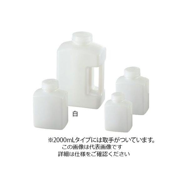 東栄 角型瓶(HDPE製) 白 2000mL 583360 1本 1-1778-05（直送品）