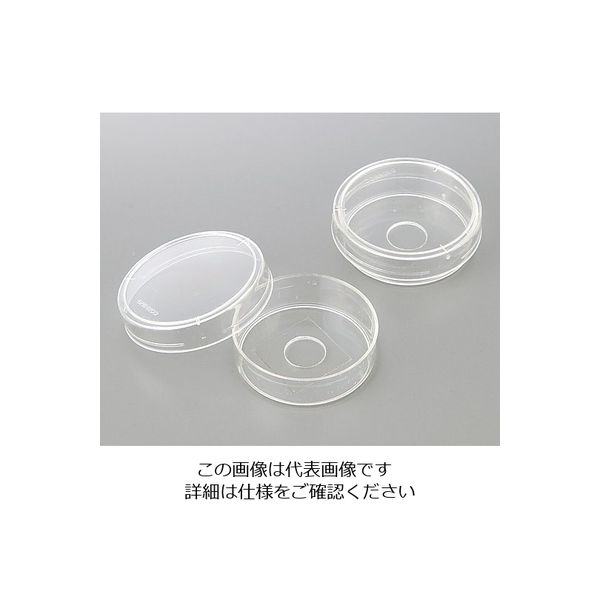 アズワン ガラスボトムディッシュ（No.1.5ガラス貼付） φ10mm 1箱（100枚） 1-2424-04（直送品）