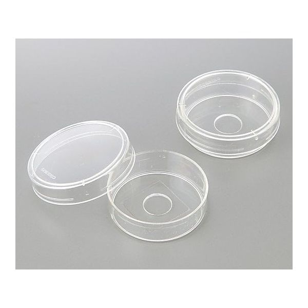 アズワン ガラスボトムディッシュ(No.1.5ガラス貼付) φ20mm 1箱(10枚×10包入) 1-2424-06 1箱(100枚)（直送品）