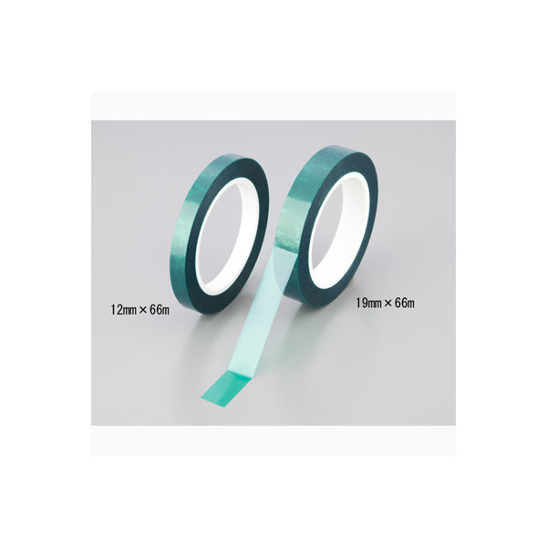 アズワン PETテープ 緑 19mm×66m×60μm 1-2677-02 1巻（直送品）