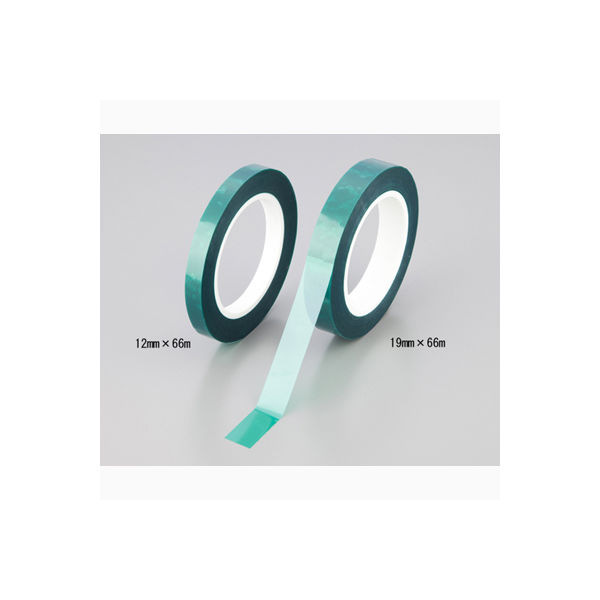 アズワン PETテープ 緑 19mm×66m×70μm 1-2678-02 1巻（直送品）