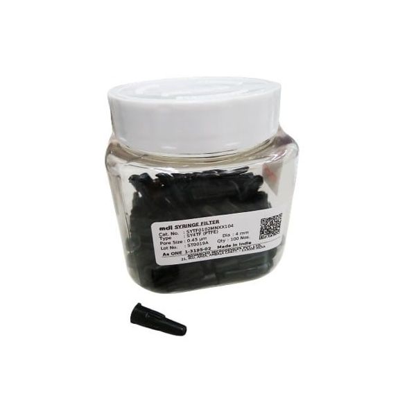 アズワン シリンジフィルター PTFE φ4mm/0.45μm 1箱(100個入) 1-3195-02 1箱(100個)（直送品）