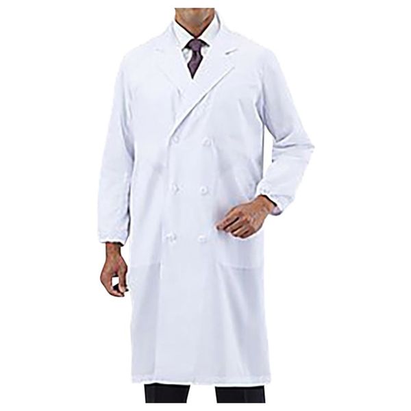 アズワン アズラボ白衣 ダブル(男性用) S AL-MW 1枚 1-3284-01　白衣　ドクターコート　メンズ（直送品）