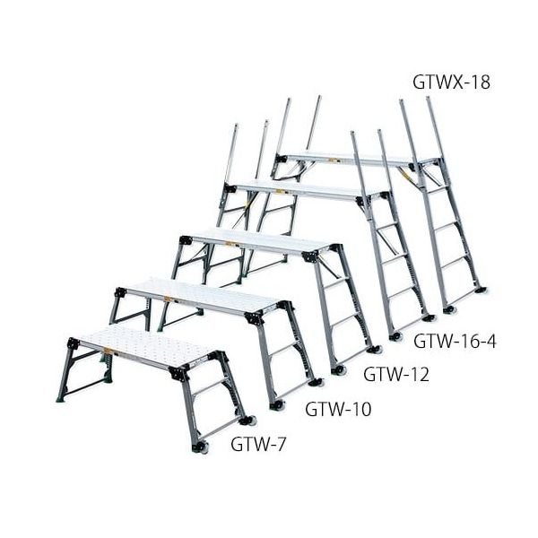 ナカオ（NAKAO） 足場台（アルミニウム製・脚部伸縮タイプ） GTW-10 1