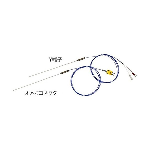 アズワン 極細温度センサー(K熱電対) φ0.15mm 300mm オメガコネクタ 1-4181-03 1個（直送品）