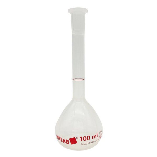 ユラボジャパン PMPメスフラスコ(PP栓付き) 100mL 67304 1個 1-5962-03（直送品）