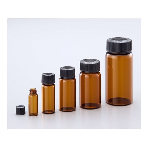 マルエム マイティーバイアル 6mL 100本入 褐色 No.2 1箱(100本) 1-8129-05（直送品）