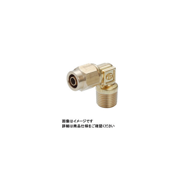 日本ピスコ ブラス製締付継手 エルボ NKL1075ー04 NKL1075-04 1セット(10個)（直送品）