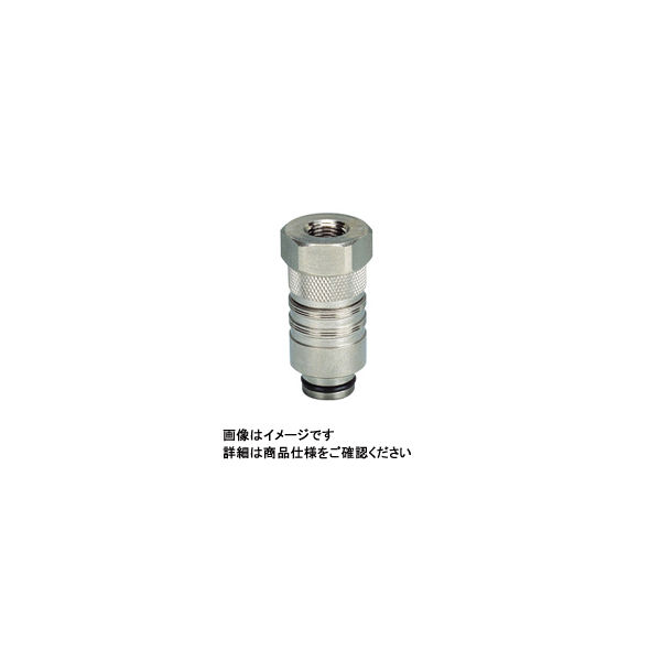 日本ピスコ 金型温調継手 ストップ弁内蔵 プラグ単体タイプ メスネジストレート プラグ ASC10ー02FP ASC10-02FP 1セット(5個)（直送品）