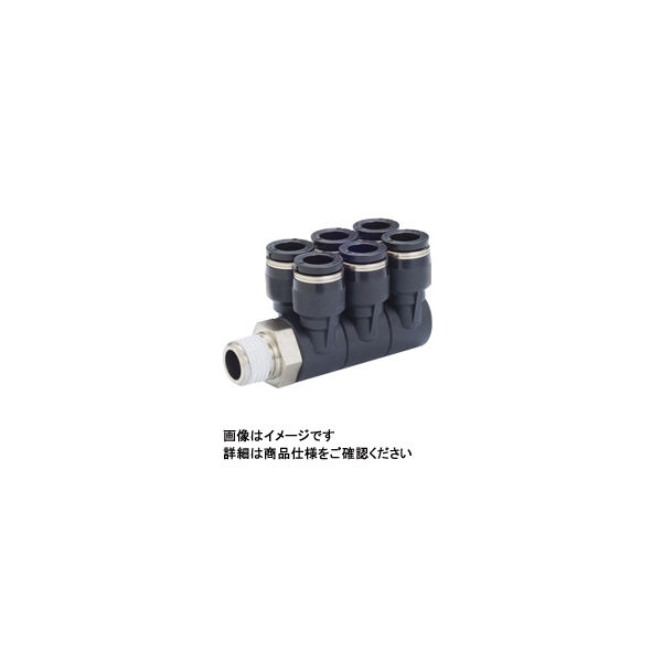 日本ピスコ チューブフィッティング トリプルブランチエイ PAT10ー02 PAT10-02 1セット(5個)（直送品）
