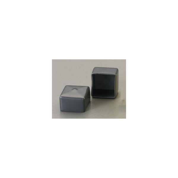 エスコ 100x100x60mm 角型保護キャップ(グレー/2個) EA983FN-100G 1セット(4個:2個×2パック)（直送品）