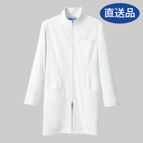 ＫＡＺＥＮ メンズハーフコート 113-90 ホワイト M 診察衣 白衣 　（直送品）