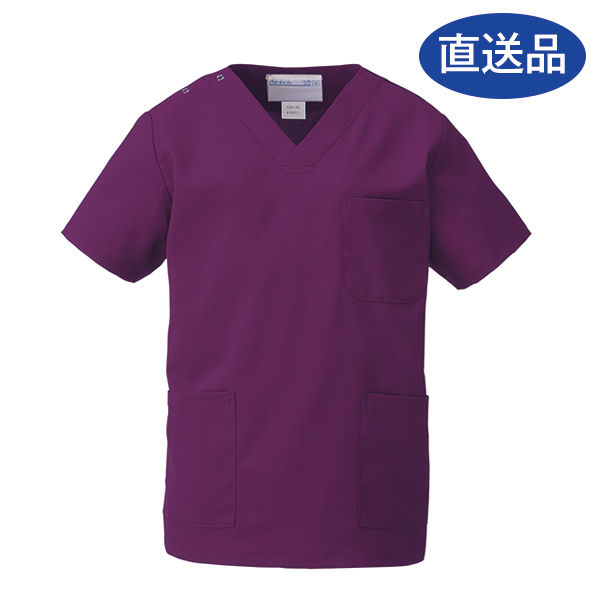 KAZEN スクラブ(男女兼用)プラム 3L 133-95 1枚 スクラブ（直送