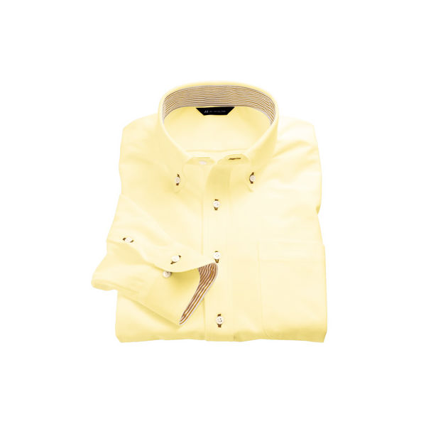 住商モンブラン 長袖ストレッチニットシャツ 介護ユニフォーム 男女兼用 イエロー SS ZK2711（直送品）