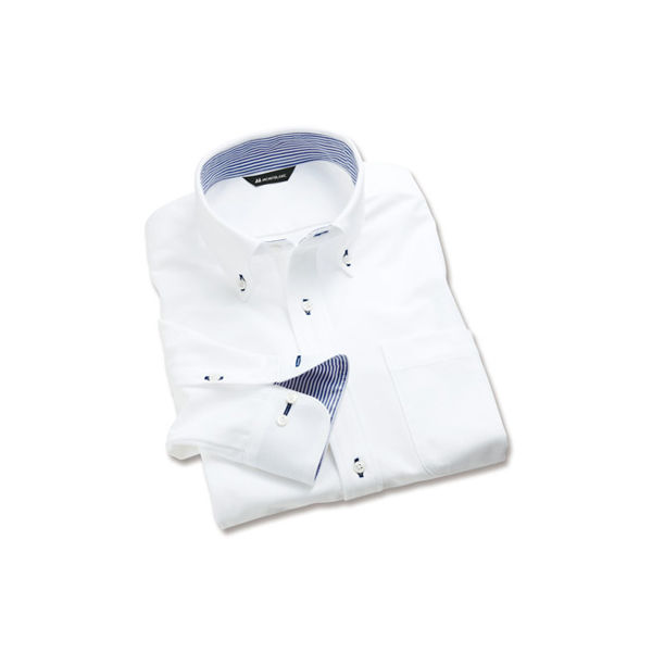 住商モンブラン 長袖ストレッチニットシャツ 介護ユニフォーム 男女兼用 ホワイト S ZK2711（直送品）