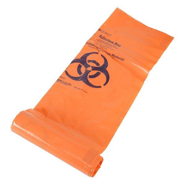 滅菌表示付オートクレーブバッグ オレンジ 480×580×0.05mm 1箱(200枚入) 01-814B 1箱(200枚)（直送品）