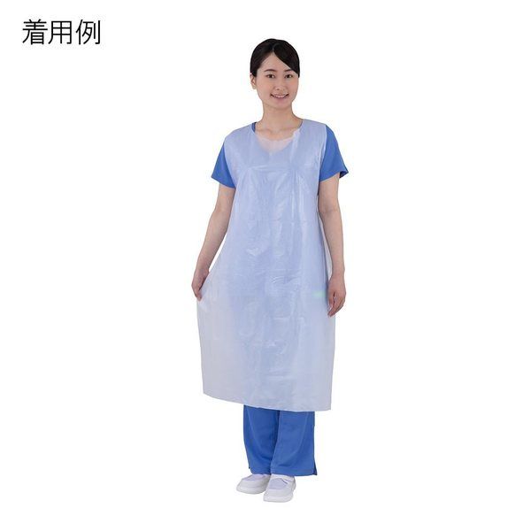 アズワン ナビガードエプロン ホワイト 50枚入 フリー 0-1517-01 1箱(50枚)（直送品）
