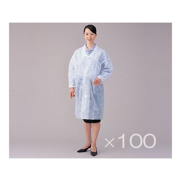 アズワン ディスポ白衣 LL 100枚セット 8-4055-13 1箱(100枚)（直送品）