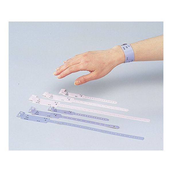 牧口ゴム 入院患者識別バンド ピンク 小児手首用 0-5054-06 1箱(120本)（直送品）