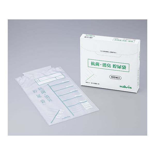 アズワン 消臭抗菌貯尿袋 2.5L 100枚入 0-1190-11 1袋(100枚)（直送品）