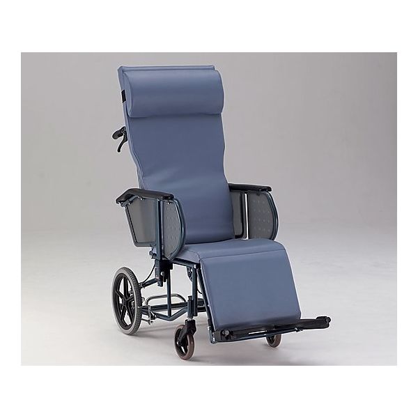 松永製作所 フルリクライニング車椅子 (介助式/スチール製/座幅400mm/ノーパンクタイヤ) FR-11R 1台 0-9734-01（直送品）