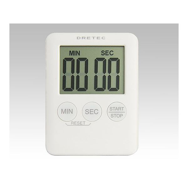 ドリテック デジタルタイマー (ポケッティ) ホワイト T-307WT 1個 8-1441-01（直送品）