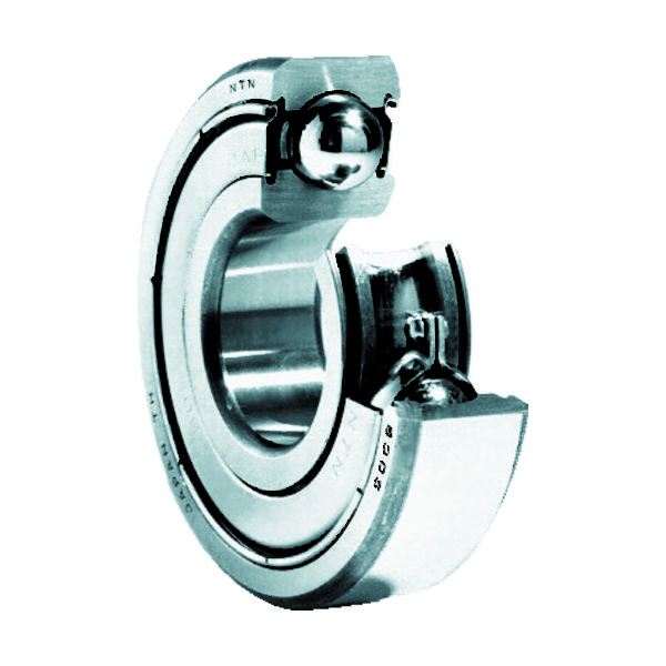 NTN A小径小形ボールベアリング(すきま大両側シールド)内径10mm外径26mm幅8mm 6000ZZC3 1個 224-8263（直送品）