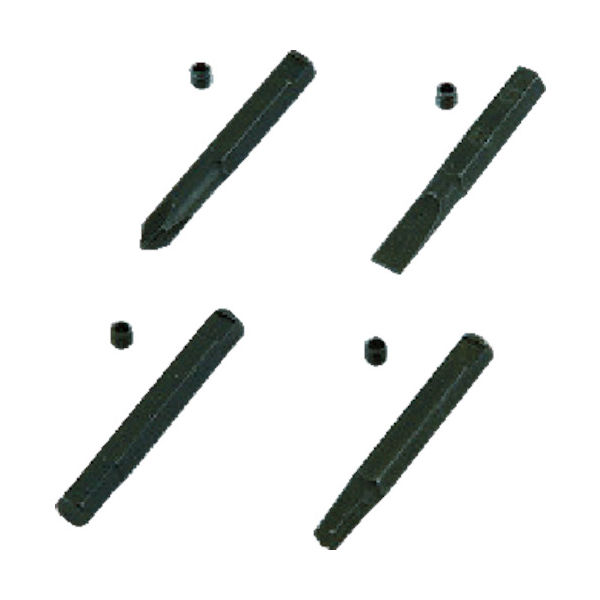 京都機械工具 KTC ロングヘキサゴンビットソケット用交換ビット1/4inch T-1/4L 1個 395-7951（直送品）