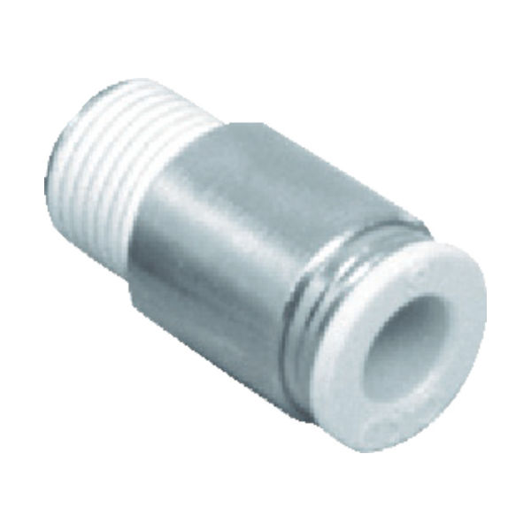 CKD ニュージョイント ストレートタイプ 適合チューブ外径:10mm 接続口径R1/8 GWS10-6-S 1個 401-6416（直送品）