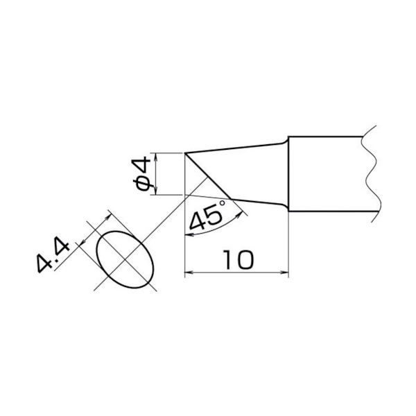 白光 こて先 3BC型 面のみ T20-BCF3 1本(1個) 400-3942（直送品）