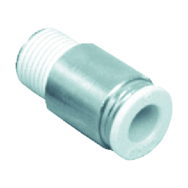 CKD チューブ継手 ニュージョイント ストレートタイプ 適合チューブ外径4mm 接続口径R1/8 GWS4-6-S 1個 401-6718（直送品）