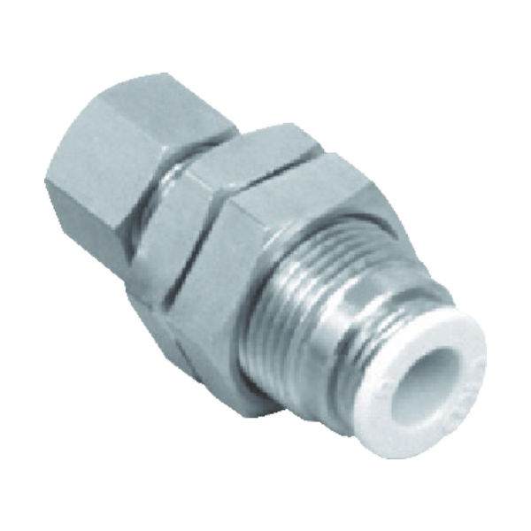 CKD チューブ継手 ニュージョイント 対締付ジョイント用 バルクヘッド 適合チューブ外径12 GWM12-0-X 1個 401-5568（直送品）