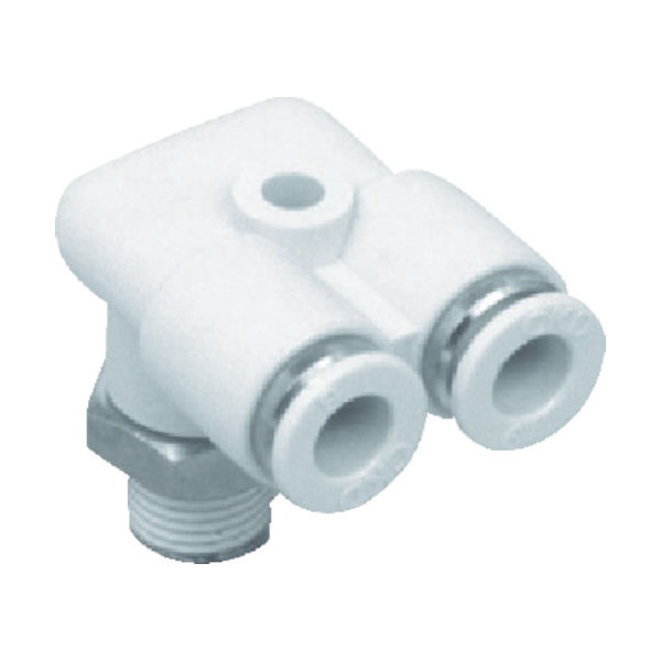 CKD ニュージョイントFY形タイプ 適合チューブ外径:8mm 接続口径R1/4 GWFY8-8 1個 401-4375（直送品）