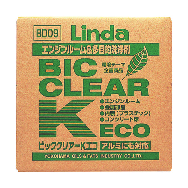 横浜油脂工業 Linda ビッククリアーK・ECO 20kg/BIB BD09 1個 400-3641（直送品）