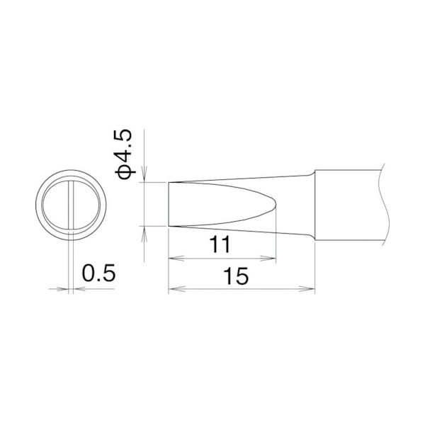 白光 こて先 4.5D型 T22-D45 1本(1個) 400-4191（直送品）