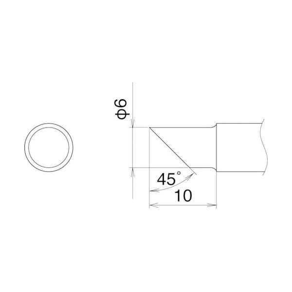 白光 こて先 6C型 T22-C6 1本(1個) 400-4132（直送品）